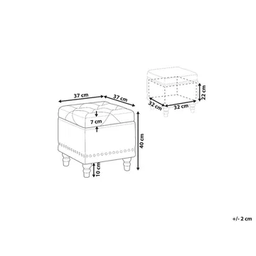 Puff Loretto - Svart - Products - Möbler - Fåtölj & stolar - Pall & puff - Sittpuff