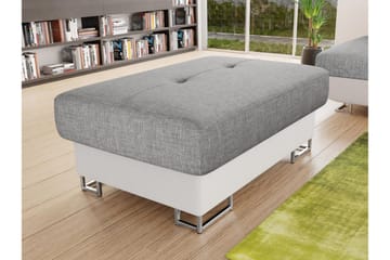 Reginia Fotpall 104 cm - Vit/Grå - Products - Möbler - Fåtölj & stolar - Pall & puff - Fotpallar