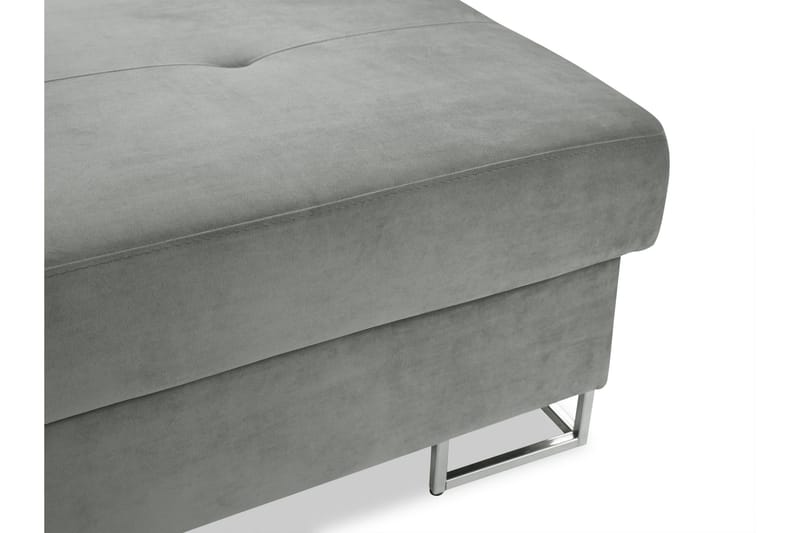 Reginia Fotpall 104 cm - Vit/Mörkgrå - Products - Möbler - Fåtölj & stolar - Pall & puff - Fotpallar