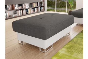 Reginia Fotpall 104 cm - Vit/Mörkgrå - Products - Möbler - Fåtölj & stolar - Pall & puff - Fotpallar