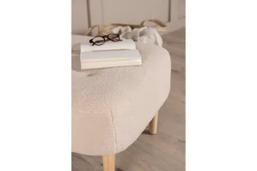 Salina Sittpuff med knappar - Vit - Products - Möbler - Fåtölj & stolar - Pall & puff - Sittpuff
