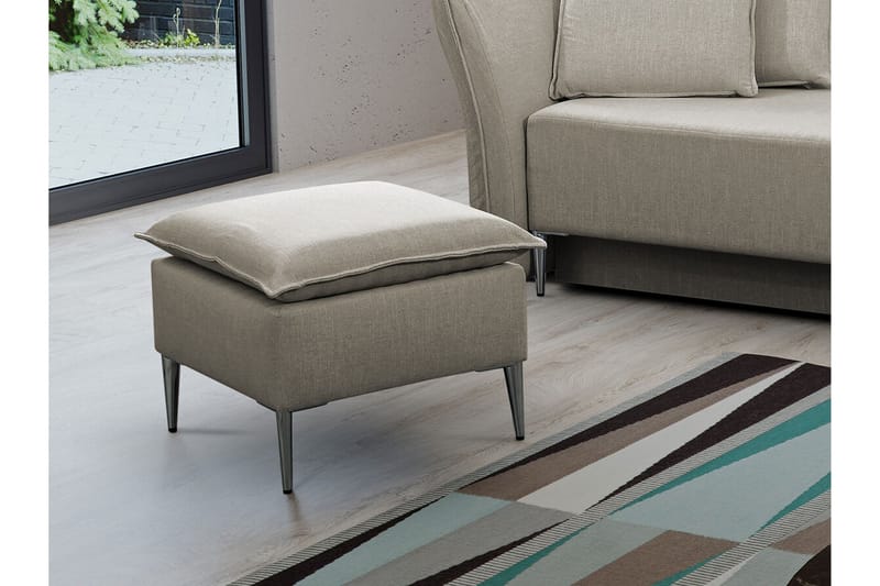 Staffin Fotpall 50 cm Beige/Light beige - Products - Möbler - Fåtölj & stolar - Pall & puff - Fotpallar