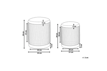Trumelet Fotpall med Förvaring 2-pack - Vit - Products - Möbler - Fåtölj & stolar - Pall & puff - Fotpallar