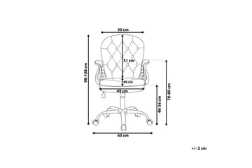 Princess Kontorsstol - Silver - Products - Möbler - Fåtölj & stolar - Kontorsstol & skrivbordsstol