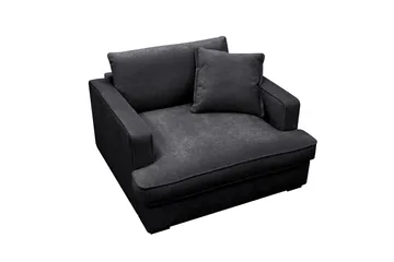Rossita lyx Extra djup Fåtölj - Svart Chenille - Products - Möbler - Fåtölj & stolar - Fåtölj