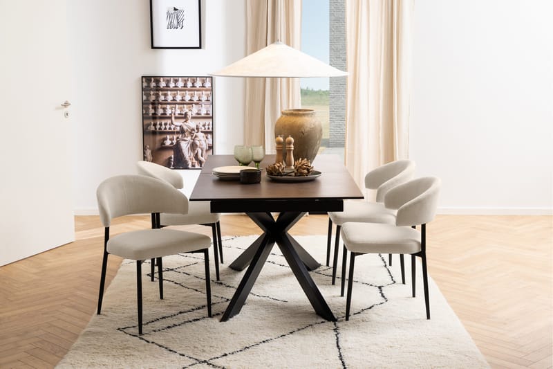 Sawako Matstol - Beige/Svart - Products - Möbler - Fåtölj & stolar - Matstol & köksstol