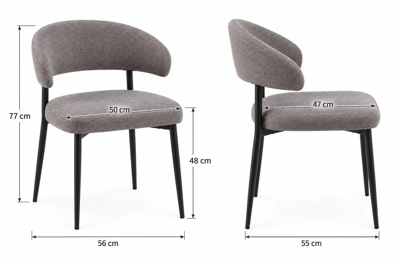Sawako Matstol - Greige - Products - Möbler - Fåtölj & stolar - Matstol & köksstol