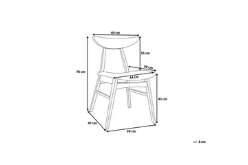 Tiadra Stol 2-Pack - Vit - Products - Möbler - Fåtölj & stolar - Matstol & köksstol
