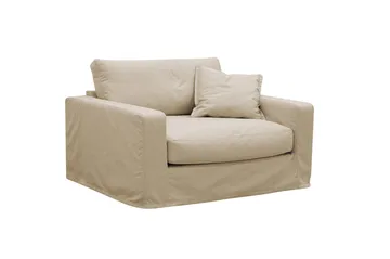 Valencia Extra Djup Fåtölj med avtagbar och tvättbar klädsel - Beige - Products - Möbler - Fåtölj & stolar - Fåtölj