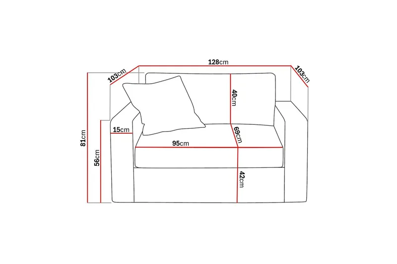 Valencia Extra Djup Fåtölj med avtagbar och tvättbar klädsel - Beige - Products - Möbler - Fåtölj & stolar - Fåtölj