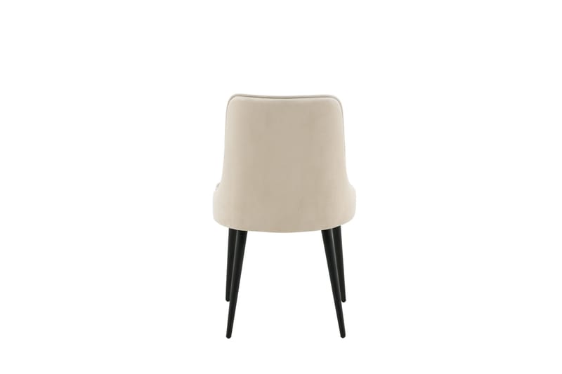 Velvet Deluxe Lyx Sammetstol - Svart/Beige - Products - Möbler - Fåtölj & stolar - Matstol & köksstol