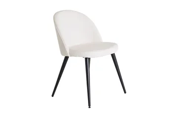 Velvet Deluxe Matstol Manchester - Svart/Beige - Products - Möbler - Fåtölj & stolar - Matstol & köksstol