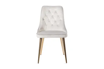 Velvet Deluxe Sammetstol - Mässing/Grå - Products - Möbler - Fåtölj & stolar - Matstol & köksstol