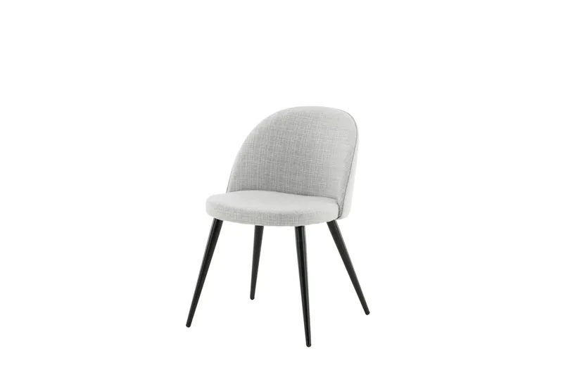 Velvet Matstol - Grå/Svart - Products - Möbler - Fåtölj & stolar - Matstol & köksstol