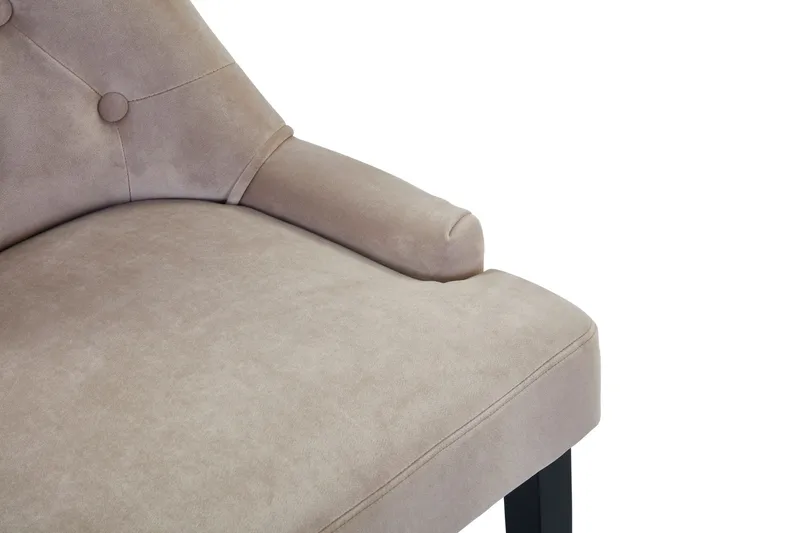 Viktoria Matstol Sammet - Sand/Beige - Products - Möbler - Fåtölj & stolar - Matstol & köksstol