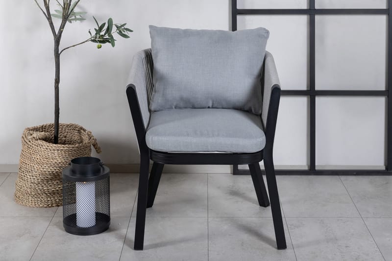 Virya Matstol med Dyna - Grå/Svart - Products - Möbler - Fåtölj & stolar - Matstol & köksstol