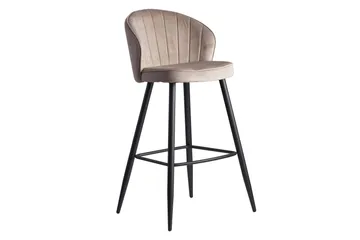 Willowdale Barstol med Ryggstöd - Krämvit/Svart - Products - Möbler - Fåtölj & stolar - Barstol & barpall