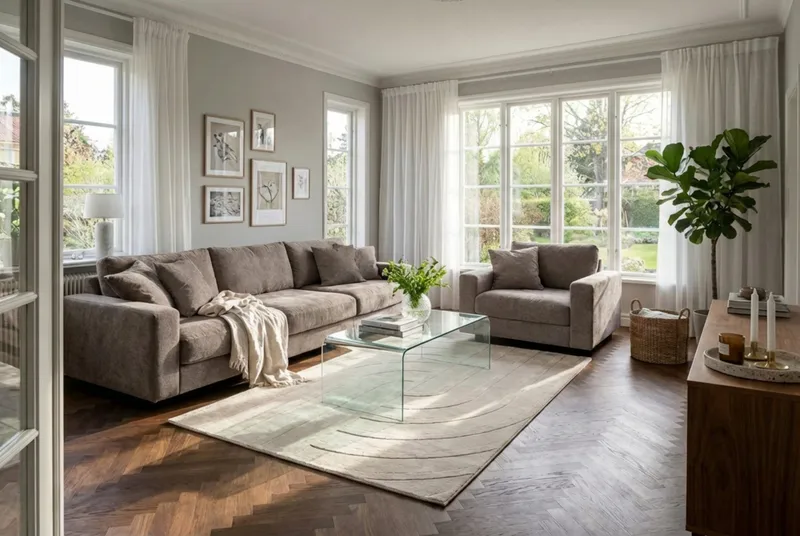 Valencia Extra Djup 5-sits Soffa i Chenille - Brun - Products - Möbler - Soffa