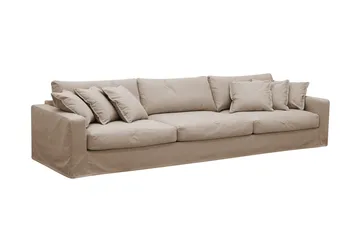 Valencia Extra Djup 5-sits Soffa med avtagbar och tvättbar klädsel - Ljusbrun - Products - Möbler - Soffa