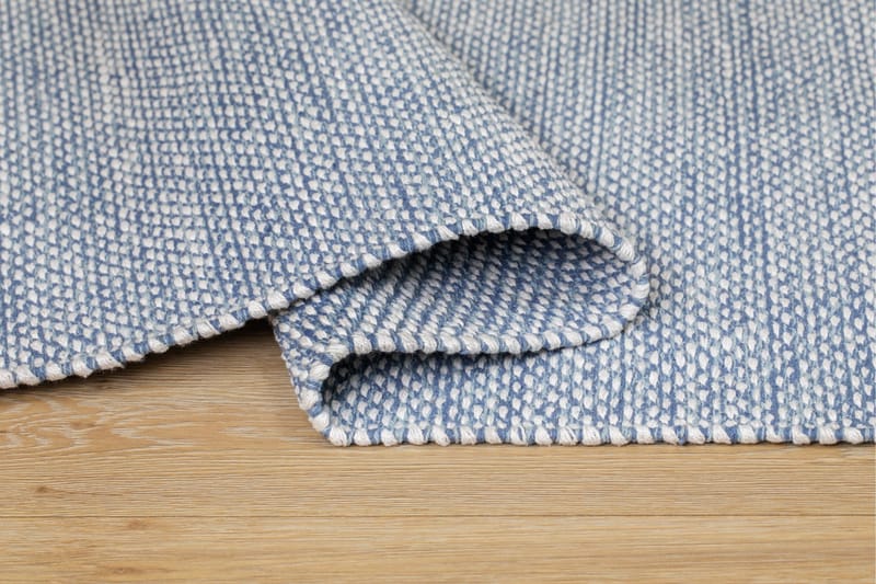 Alva Bomullsmatta 75x150 cm Oval - Blå - Products - Textil & mattor - Matta - Modern matta - Bomullsmatta