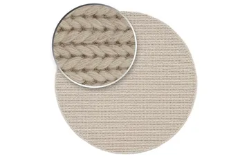 Dalarö Ullmatta 160 cm Rund - Vit - Products - Textil & mattor - Matta - Modern matta - Ullmatta