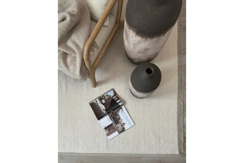 Eden Ullmatta 160x230 cm Rektangulär - Creme - Products - Textil & mattor - Matta - Modern matta - Ullmatta