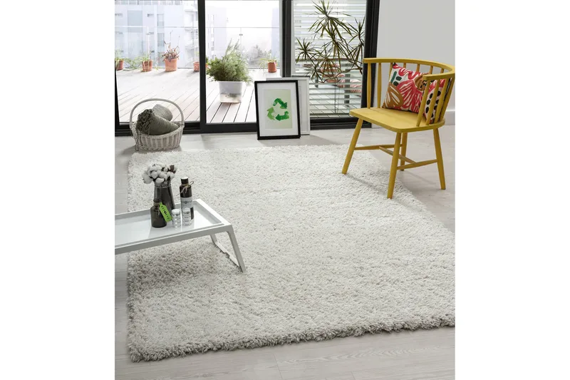 Floki Ryamatta 160x230 cm Rektangulär - Vit - Products - Textil & mattor - Matta - Modern matta - Ryamatta