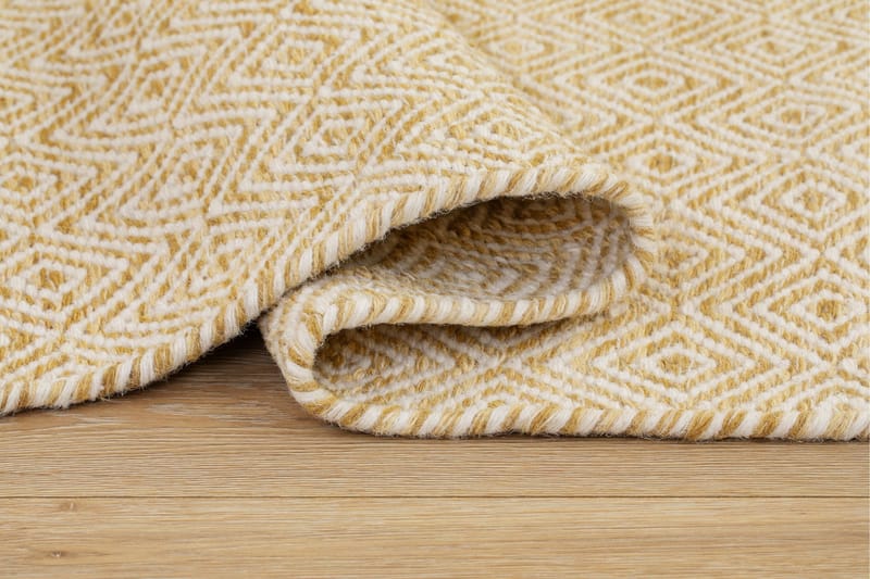 Gåsöga Ullmatta 140x200 cm Rektangulär - Gul - Products - Textil & mattor - Matta - Modern matta - Ullmatta