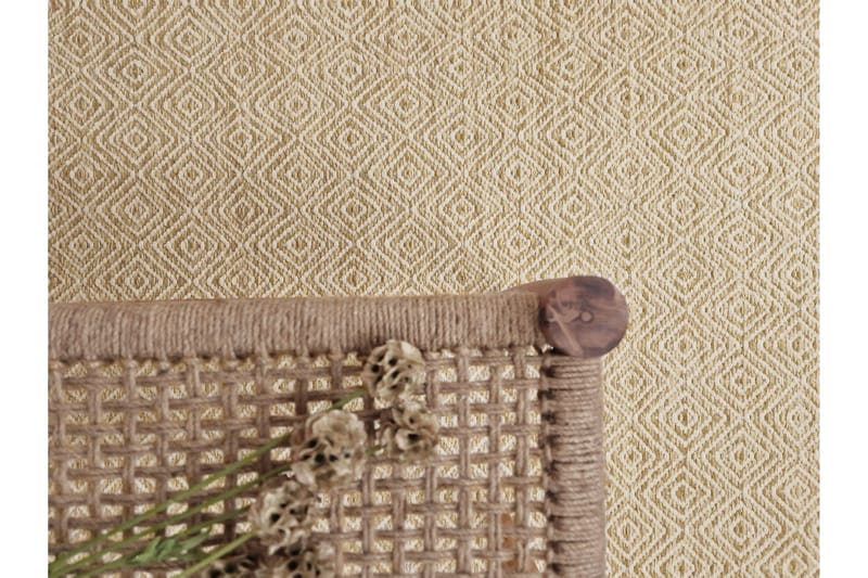 Gåsöga Ullmatta 140x200 cm Rektangulär - Gul - Products - Textil & mattor - Matta - Modern matta - Ullmatta