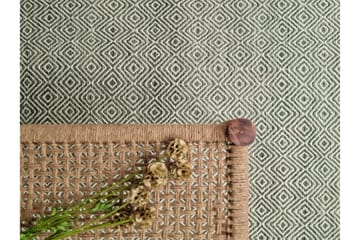 Gåsöga Ullmatta 240x340 cm Rektangulär - Grön - Products - Textil & mattor - Matta - Modern matta - Ullmatta