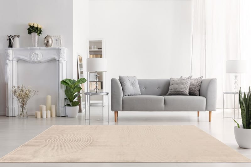 Granada Viskosmatta 240x340 cm Rektangulär - Sand - Products - Textil & mattor - Matta - Modern matta - Viskosmatta & konstsilkesmatta