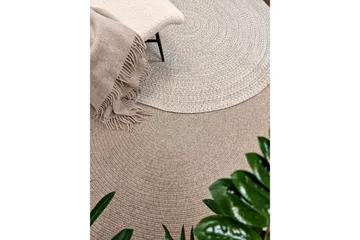 Lya Ullmatta Ø160 cm Rund - Beige - Products - Textil & mattor - Matta - Modern matta - Ullmatta