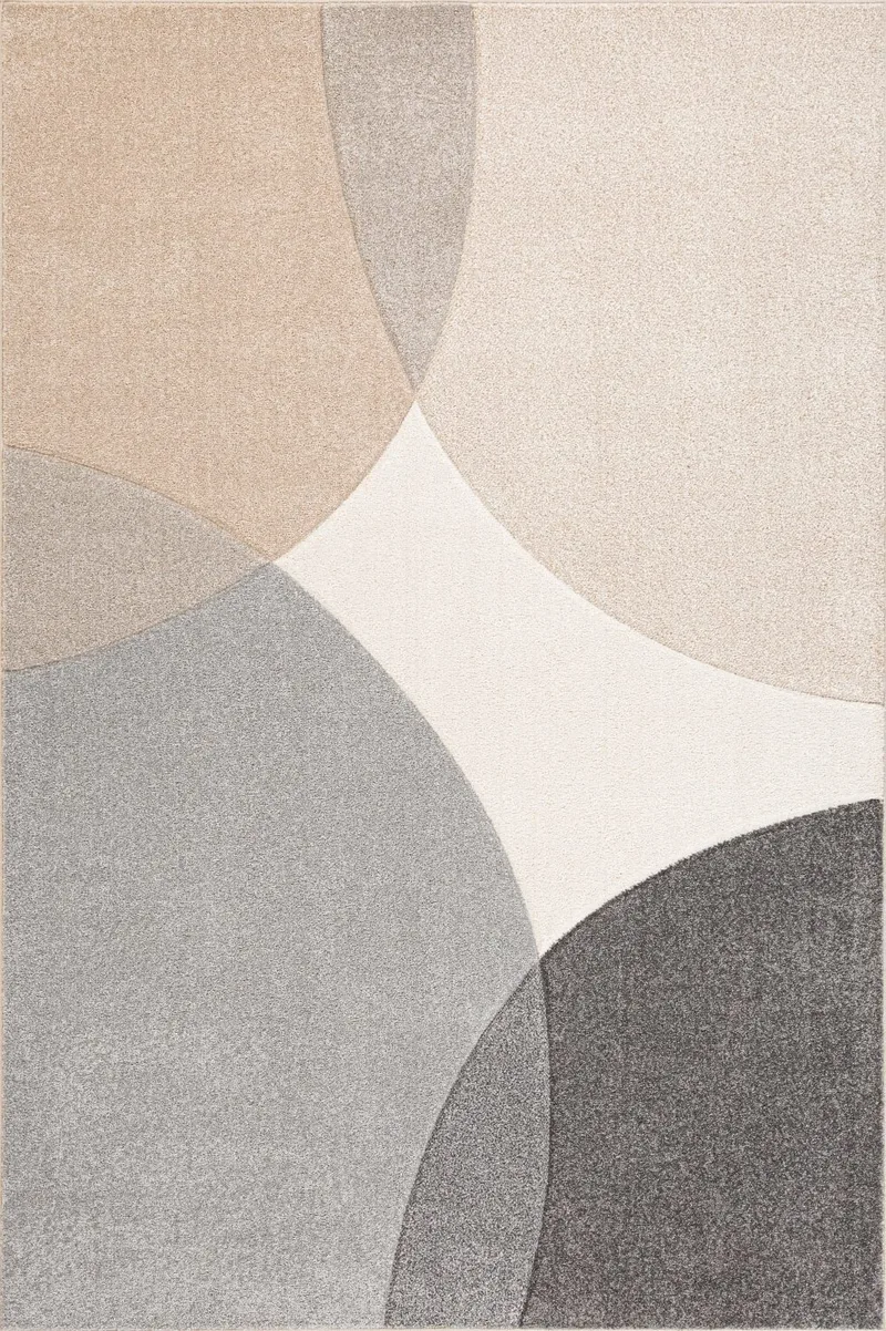 Matta Navon Carved 160x230 cm, Grå/Beige