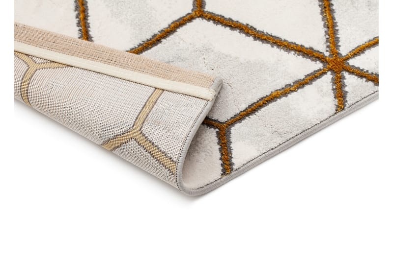 Skravelsbo Cube Matta 133x190 cm - Guld - Products - Textil & mattor - Matta - Modern matta - Wiltonmatta