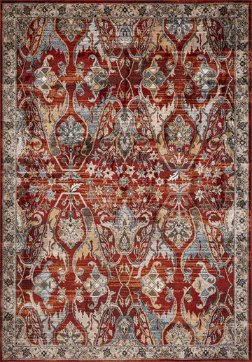 Matta Yelvi 135x190 cm - Röd/Beige - Products - Textil & mattor - Matta - Orientalisk matta - Persisk matta