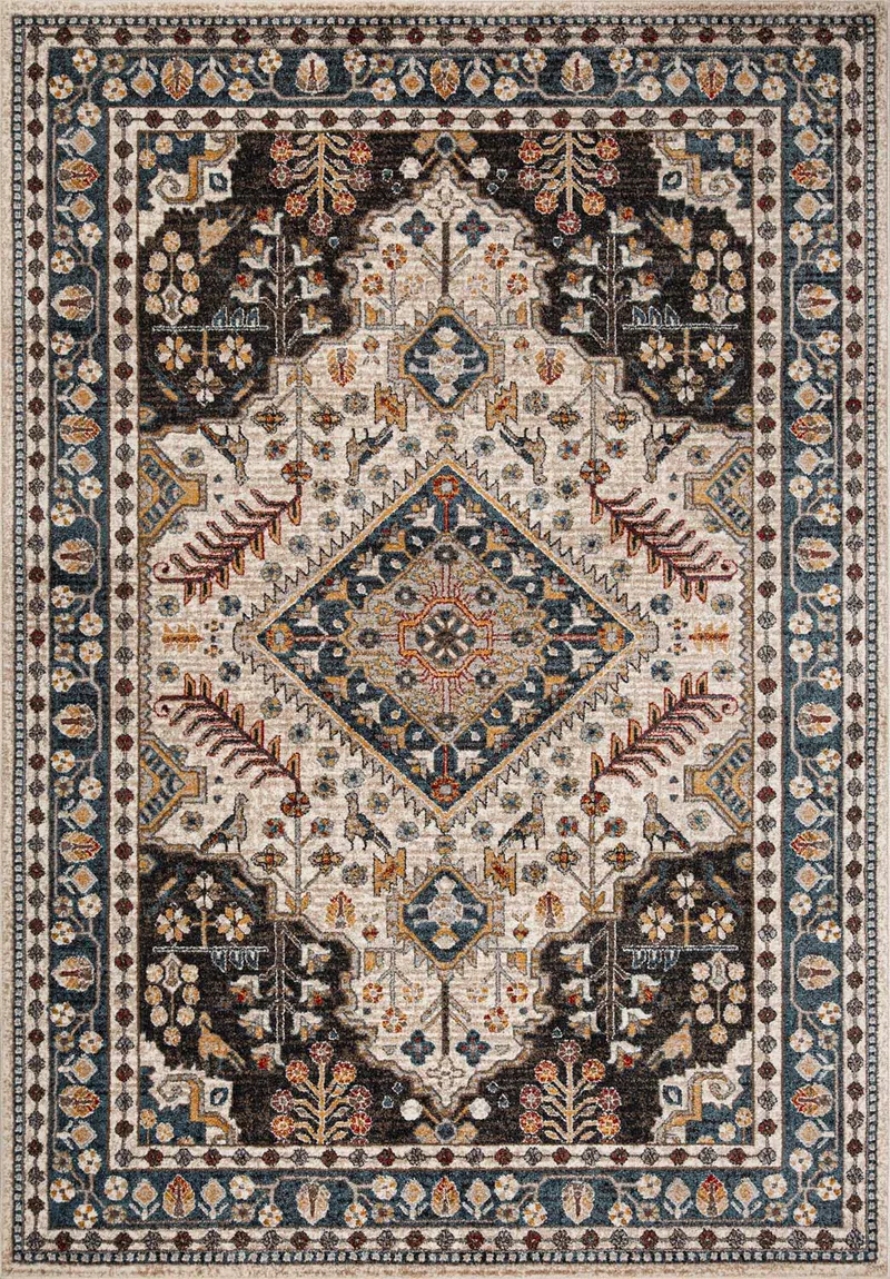 Matta Yelvi 200x285 cm, blå/beige