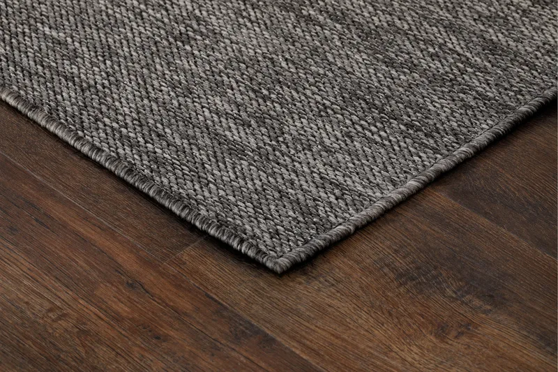 Madrid Flatvävd Matta 80x240 cm - Antracit - Products - Textil & mattor - Matta - Små mattor