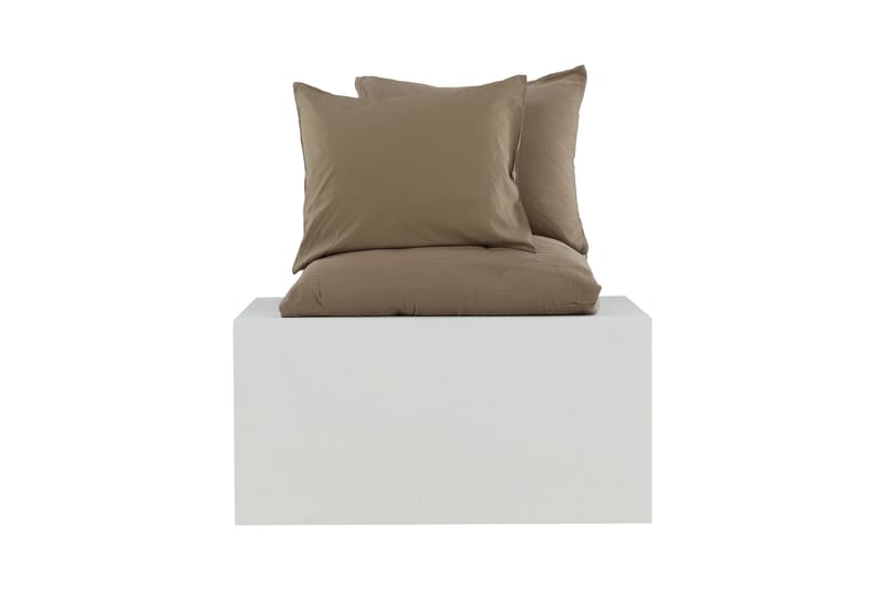 Mila Bäddset 2-Dels 220x240/50x60 cm - Brun - Products - Textil & mattor - Sängkläder - Bäddset & påslakanset - Påslakanset dubbelsäng