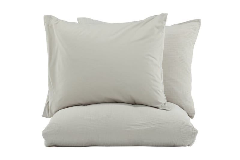 Mila Bäddset 2-Dels 220x240/50x60 cm - Ljusgrå - Products - Textil & mattor - Sängkläder - Bäddset & påslakanset - Påslakanset dubbelsäng
