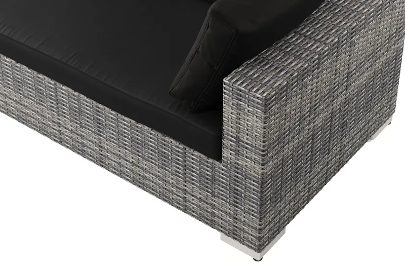 Bahamas Högermodul utomhus 140 cm i konstrotting - Grå - Products - Utemöbler & utemiljö - Övrigt utemöbler - Moduler utesoffa - Vänstermodul utesoffa
