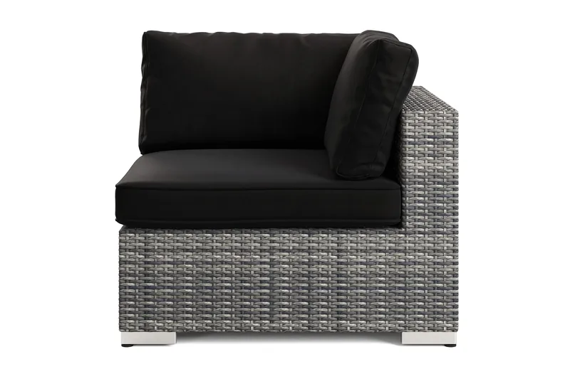 Bahamas Hörnmodul utomhus i konstrotting, Grå