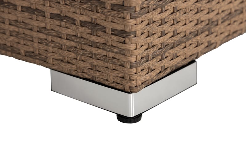 Bahamas Hörnmodul utomhus i konstrotting - Sand / Vita dynor - Products - Utemöbler & utemiljö - Övrigt utemöbler - Moduler utesoffa