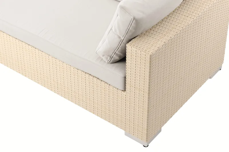 Bahamas L-formad utesoffa höger, 6-sits med bord - Beige - Products - Utemöbler & utemiljö - Loungemöbler - Loungeset & loungegrupp