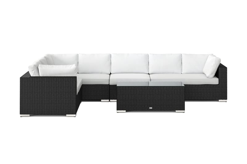 Bahamas L-formad utesoffa höger, 7-sits med bord - Svart - Products - Utemöbler & utemiljö - Loungemöbler - Loungeset & loungegrupp
