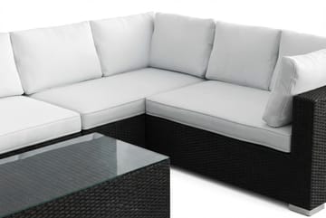Bahamas L-formad utesoffa vänster, 7-sits med bord - Svart - Products - Utemöbler & utemiljö - Loungemöbler - Loungeset & loungegrupp