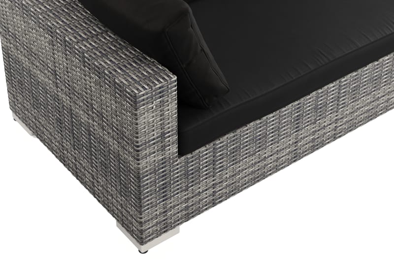 Bahamas utomhus divansoffa 5-sits med vändbar divan och bord med hylla - Grå - Products - Utemöbler & utemiljö - Loungemöbler - Loungeset & loungegrupp