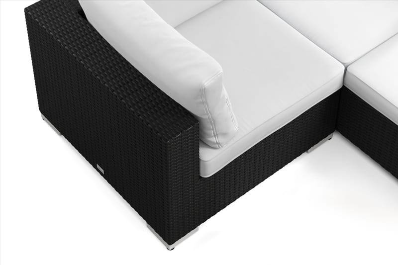 Bahamas utomhus U-soffa 8-sits vändbar divan med öppet avslut och bord - Svart - Products - Utemöbler & utemiljö - Loungemöbler - Loungeset & loungegrupp