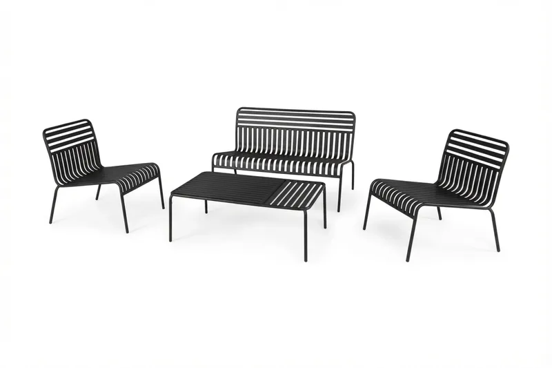 Jarva Liten 4-sits Soffgrupp Utomhus i metall, Antracit