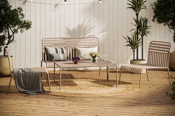 Jarva Liten 4-sits Soffgrupp Utomhus i metall - Beige - Products - Utemöbler & utemiljö - Loungemöbler - Loungeset & loungegrupp