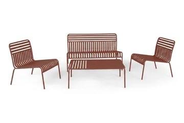 Jarva Liten 4-sits Soffgrupp Utomhus i metall - Röd - Products - Utemöbler & utemiljö - Loungemöbler - Loungeset & loungegrupp